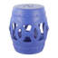 Lucky Coins - Tabouret de jardin 16 po avec cercles de cercles bleus entrecroisés, table d'appoint intérieure et extérieure, siège et support pour plante-2081205131