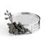 Black Orchid Coaster Set With Holder