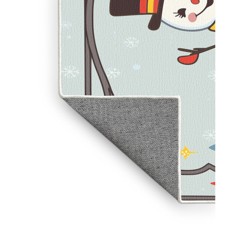 Tapis de vacances d'hiver de Noël lavable The Holiday Aisle®, Rectangulaire 2 pi x 3 pi