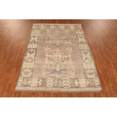 Vegetable Dye Oushak Turkish Area Rug 6x8