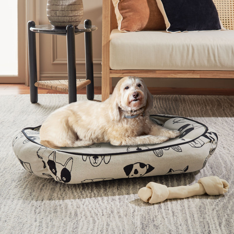 Lit pour animaux en coton, Moyen (l 24 po x P 16 po x H 6 po)