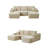 104''cloud Sectional Couch With U-shaped Chaise,and Side Pockets,modern Modular Sofa With Deep Seat