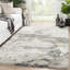Tapis gris touffeté à la main à motif abstrait Fritts-1429186035