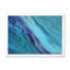 Art liquide avec vagues sur fond bleu - Toile moderne-824559251-824559247