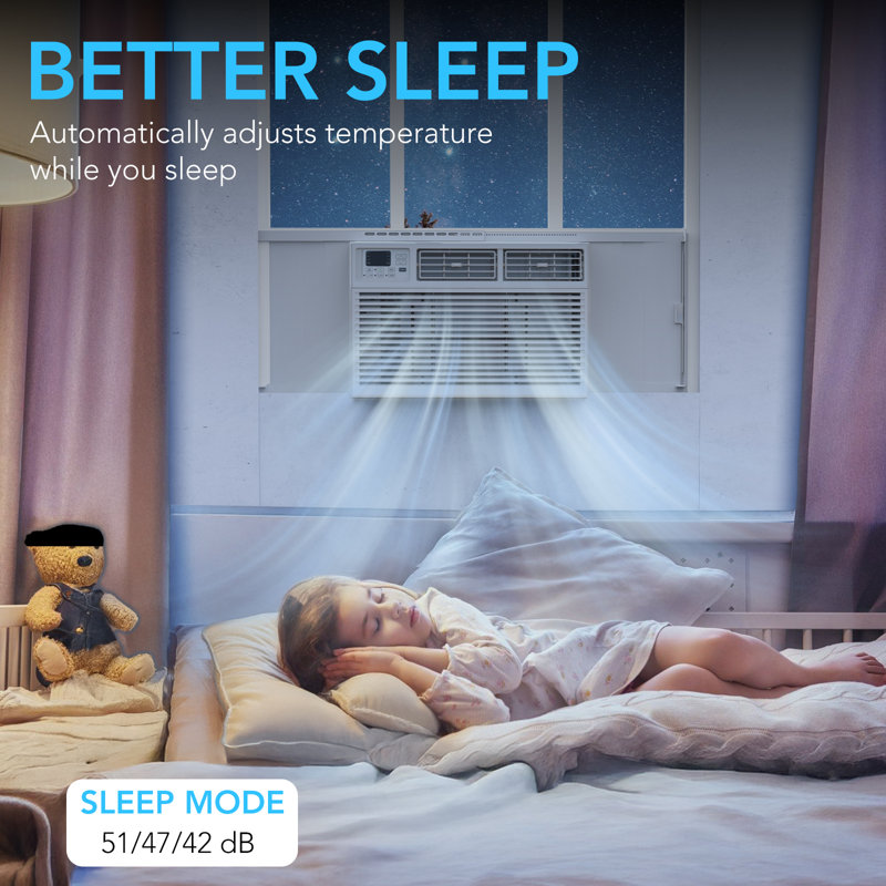 Quiet And Efficient Window Air Conditioner With Timer & 6 Modes For Home/office/dorm, Fast Cooling, Remote Control, Doe/Ul/Csa