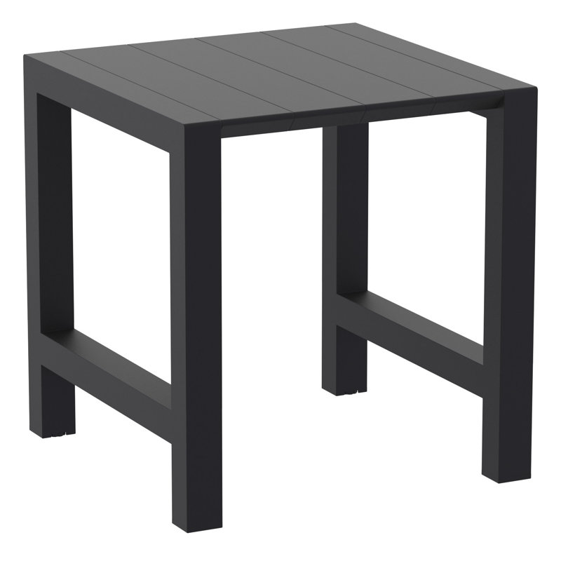 Table de bar extensible en plastique Farrah, Noir