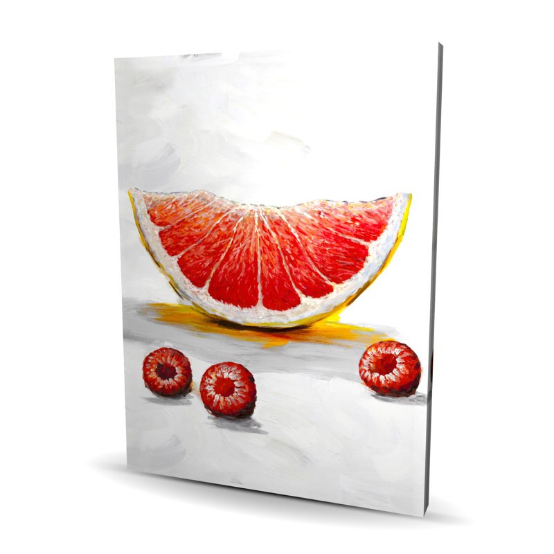 Grapefruit Slice - Toile corail de cuisine pour la décoration intérieure