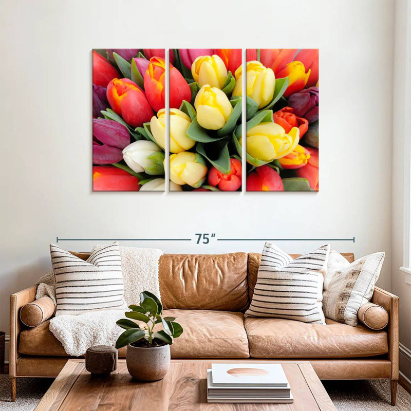Harnek Vibrant Spring Tulips, 36" H x 57" W