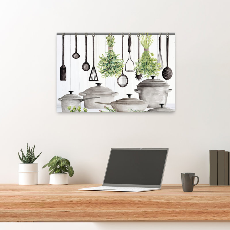 A Cook's Kitchen, art abstrait moderne, H 16 po x l 24 po
