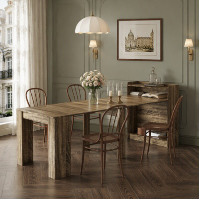 Table de salle à manger extensible moderne avec rangement