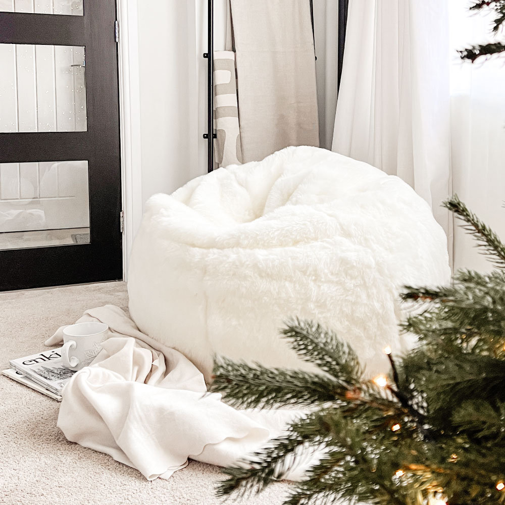 rucomfy Large Faux Fur Beanbag