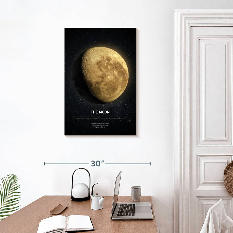 Oberle description de la lune, H 30 po x l 20 po