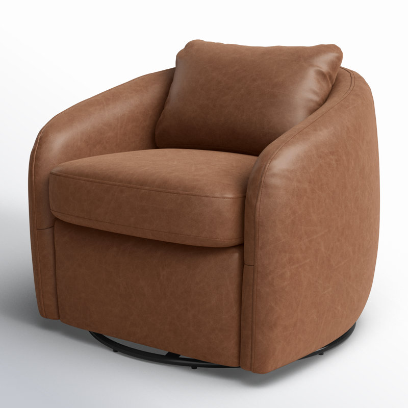 Fauteuil demi-tonneau pivotant rembourré Balvir