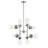 Grantham 8 - Light Steel Dimmable Sputnik Modern Linear Chandelier