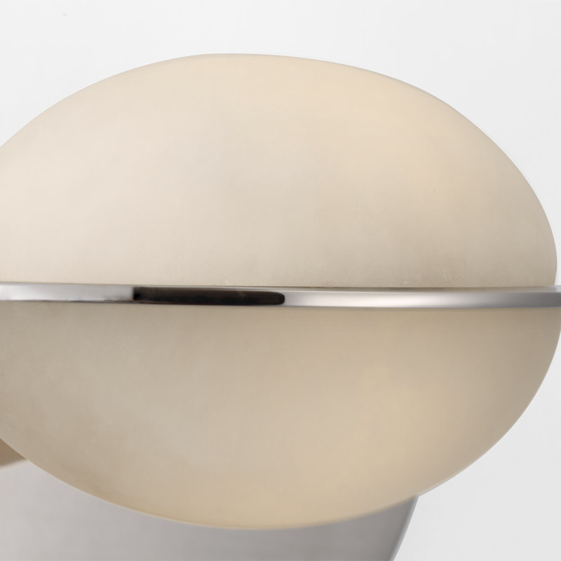 Kelly Wearstler Fosse 9" Invertable Oval Sconce, Polished Nickel