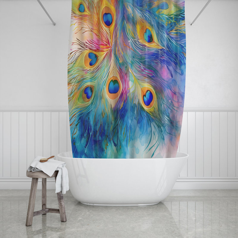 Borut Abstract Shower Curtain, 72" H x 70" W