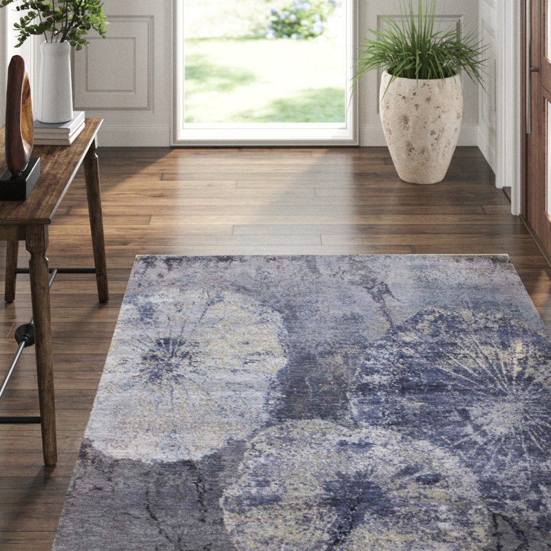 Spotlight Abstract Area Rug in Gray