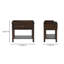 Table de chevet Vianna - brun foncé