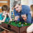 Mini Pool Table - 20-Inch Portable Tabletop Billiards Game With Cue Balls, Sticks, Chalk, Brush, And Triangle Rack - Table Games