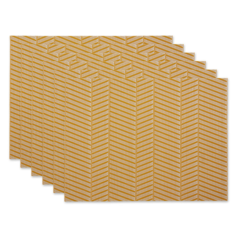 Geometric Rectangle Placemat, Gold