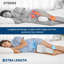 Oreiller ergonomique doublement concave en mousse à mémoire de forme pour les jambes, 1 coussin de soutien avec housse en tissu cationique et doublure intérieure respirante, soulage la pression sur les hanches et les genoux pour un sommeil réparateur, gris, 35 x 25 x 15,5 cm