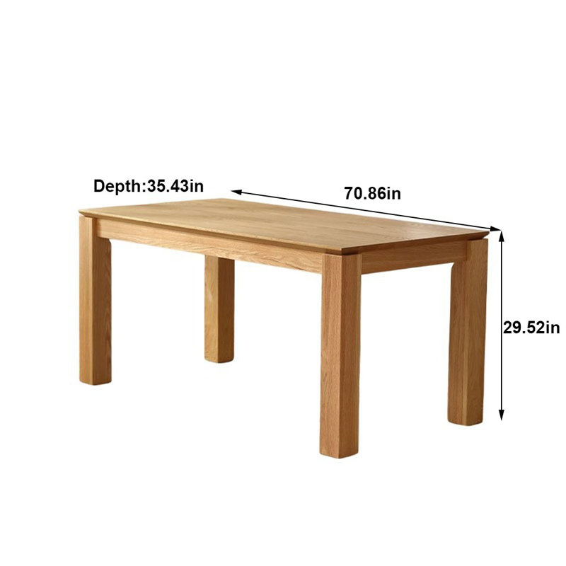 Table de salle à manger rectangulaire Tuney, H 29,52 po x L 70,86 po x l 35,43 po