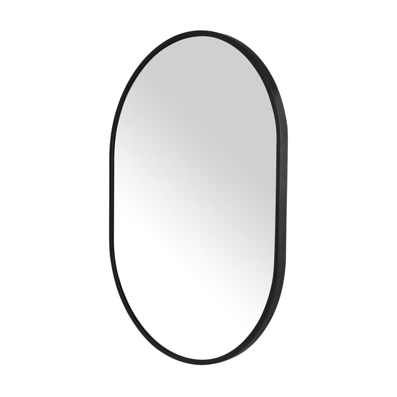 Miroir mural ovale en métal, 40 po x 30 po