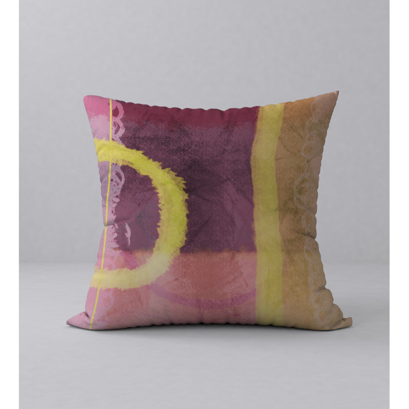 Abstract Down Reversible Throw Pillow, 24" x 24"