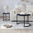 Set 2 Coffee Table Nesting Circular Round And Marble Pattern Wooden Tables, Living Room Bedroom Apartment Modern Industrial Simple Nightstand-825230860