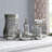 Creative Scents Crackled Glass Silver Bathroom Tumbler Cup