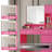 Rose Pink Vanity Desk With LED Lighted Mirror, Large Drawer, And 3-Level Storage Dresser | Gift Idea