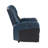 Alair Blue & Black Leather Aire Power Motion Recliner W/Bluetooth-2085958076