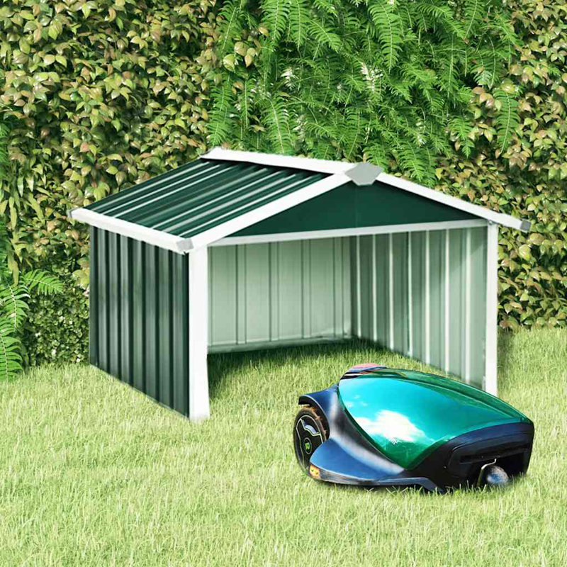 Garden Shed Green Galvanized Steel Durable Outdoor Garden Storage Shed for Tools, 36.2" H x 36.2" W x 82.5" D, Green