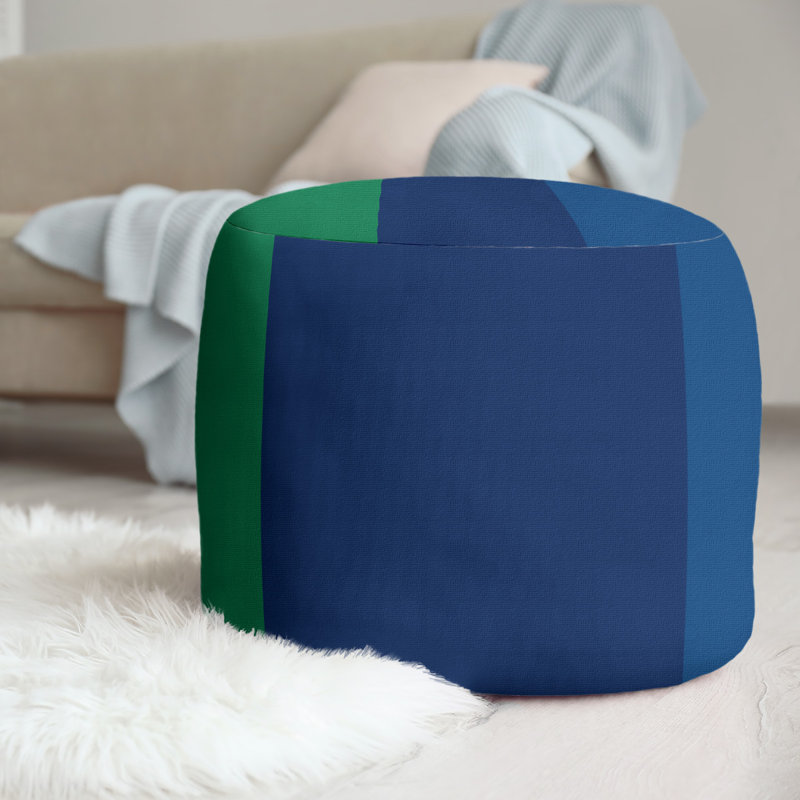Repose-pieds repose-pieds rond 20,5", Vancouver, Vert / bleu / bleu foncé