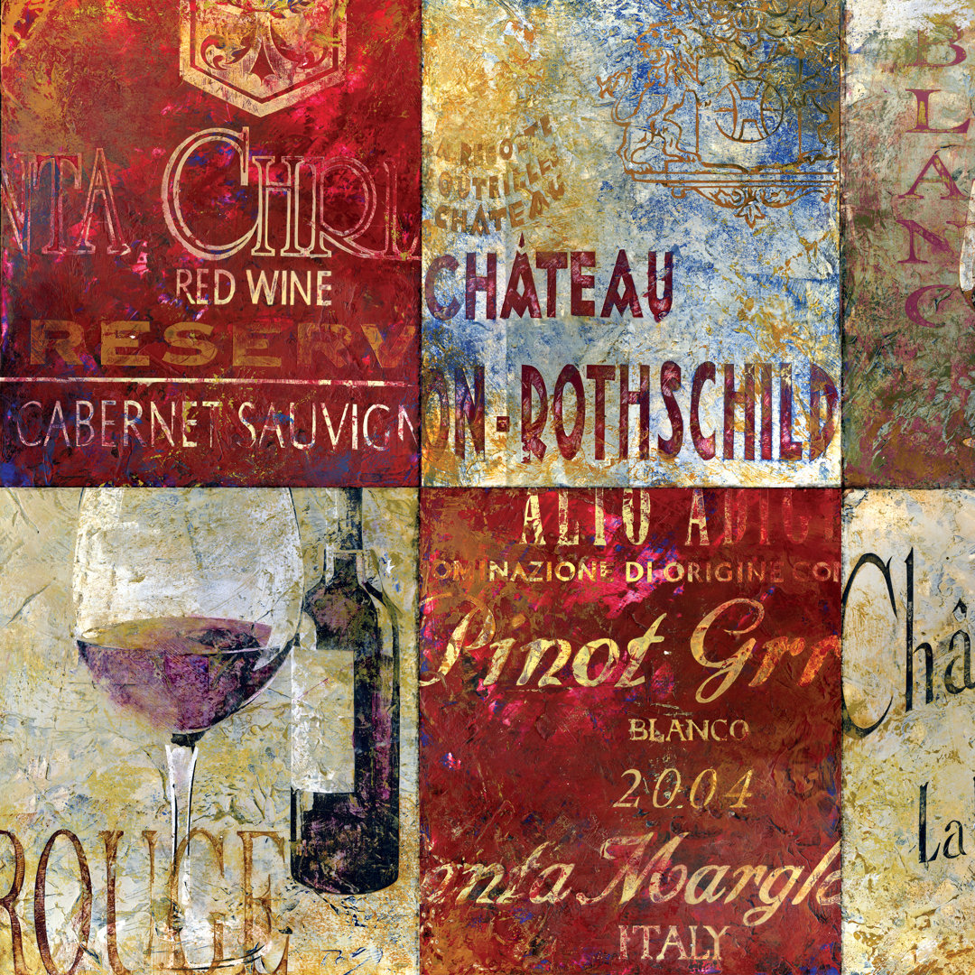 Vintage Wine Signs 2 - Wrapped Canvas Art Prints