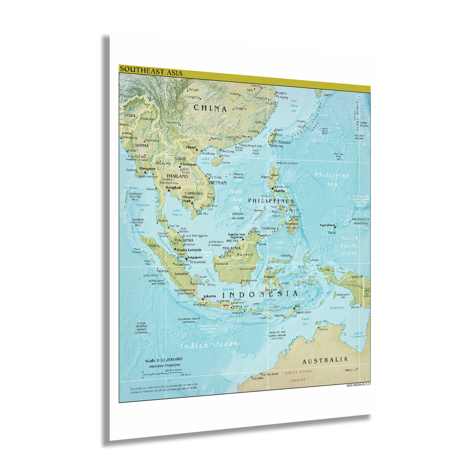 Williston Forge 2021 Southeast Asia Map - South East Asia Wall Map - SE ...