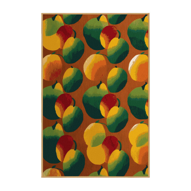  Tapis lavable à fruits mangue et fruits de mer Alfonso, Rectangulaire 2 pi x 3 pi
