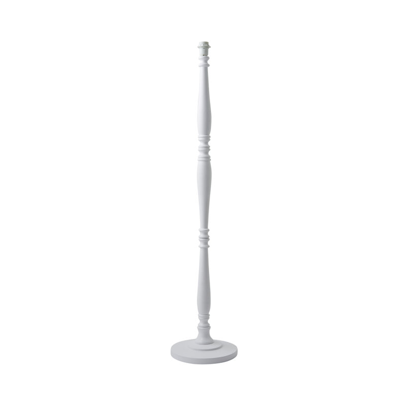 Arialdo 132cm Traditional Floor Lamp, Matte White