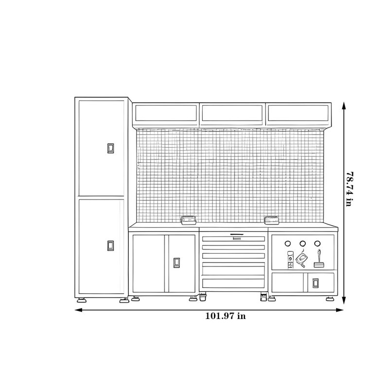 Heavy-Duty Metal Tool Cabinet for Automotive
