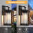 1-light 13''H Black And Wood Grain Iron Etl Outdoor Wall Lantern with Dusk to Dawn-1693196680