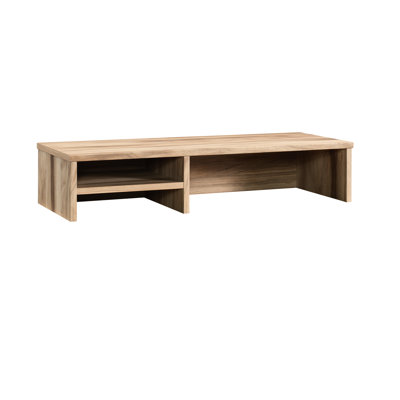 Organisateur de style côtier en bois d'ingénierie brun pour tâches de bureau, attaché à une bibliothèque à 2 tablettes ou à un classeur latéral, lettres de rangement et papeterie, 31,05 de profondeur, 11,57 de largeur, 5,83 de hauteur, lettre