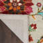 Tapis décoratif gris en laine Touffeté à motif floral lasley-962200556