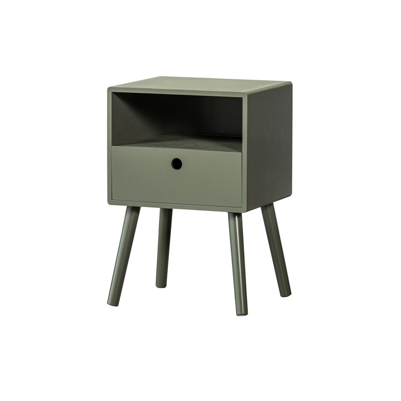Ozzy 36cm W Bedside Table, Warm Green