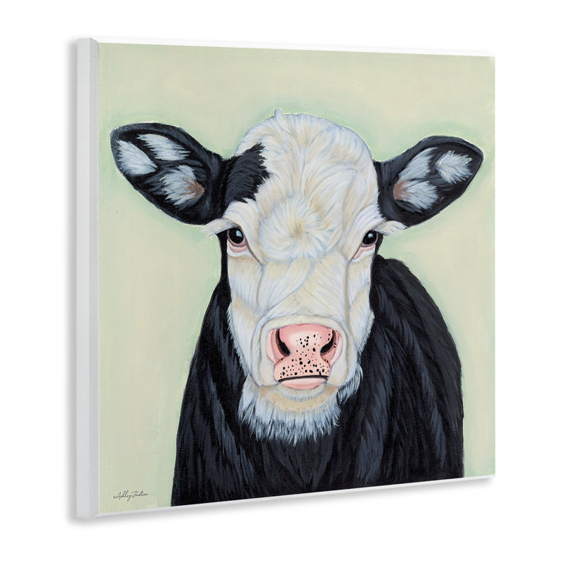  Art mural "Vache avec oreilles tachetées" par Ashley Justice