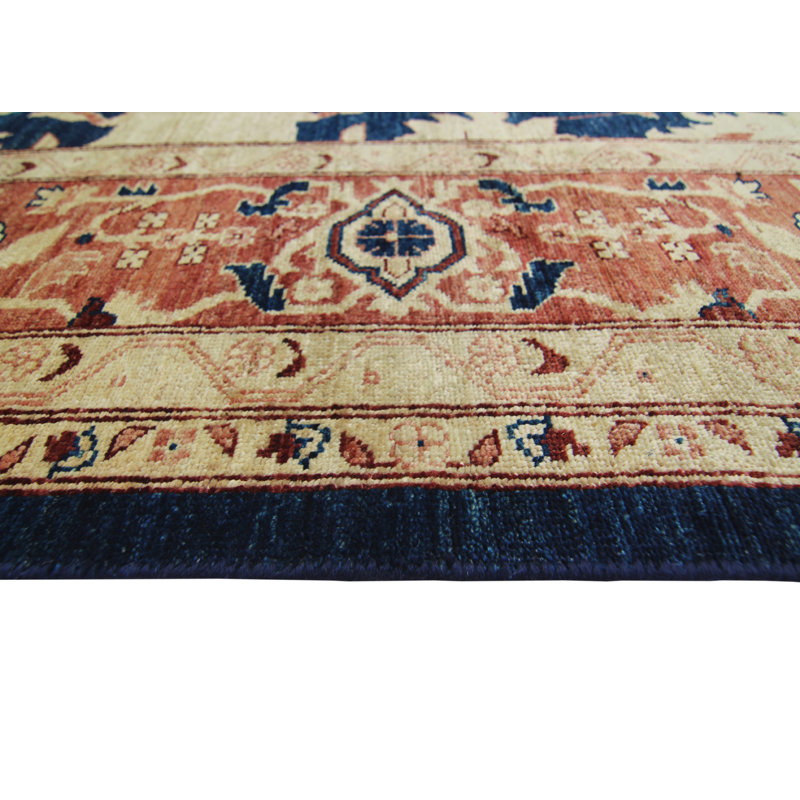 Tapis de la surface en laine 10 pi x 14 po one-of-kind noué la brown Romona