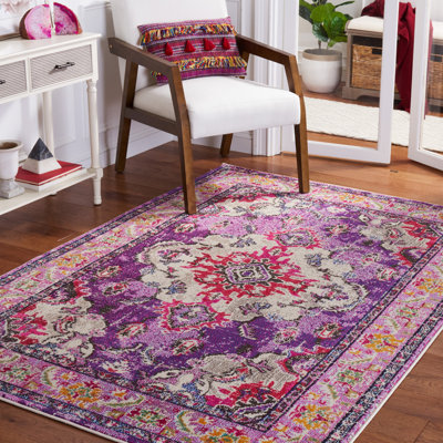 Tapis oriental violet / fuchsia Almyra