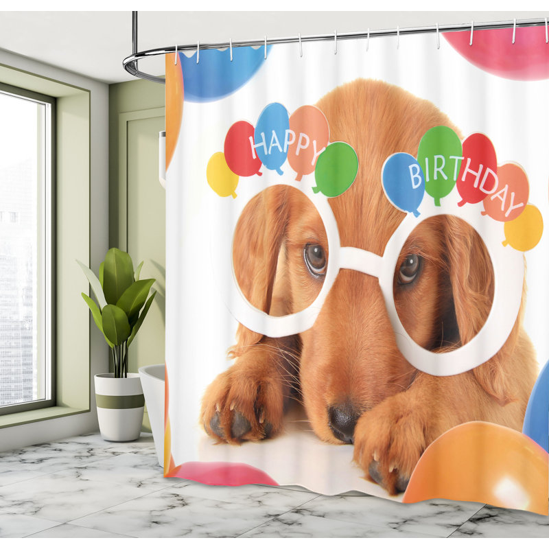 Shower Curtain with Hooks Included, 70"H x 69"W