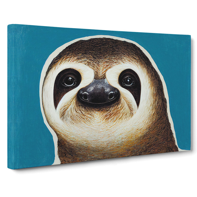 Sloth Portrait Vol.4 - Wrapped Canvas, 50cm H x 76cm W x 3cm D