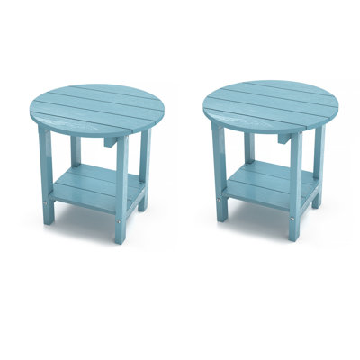 Table de bout ronde 18 po Adirondack pour terrasse en plastique / résine