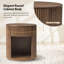 Ensemble de 2 tables de bout rondes cannelées avec rangement Kaybri-2013318928
